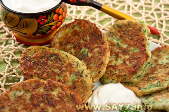 кабачковые оладьи