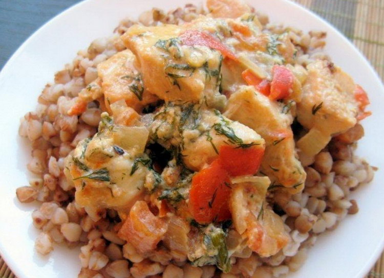 гречка с курицей и овощами рецепт с фото
